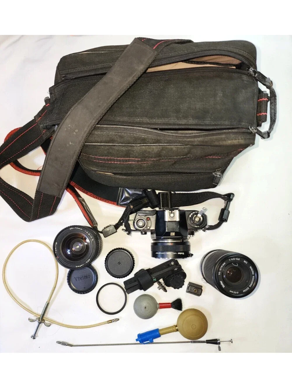 Nikon EM 35MM SLR Film Camera w/Lens and more! See